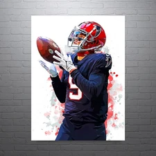 Drake London TD Atlanta Falcons Sports Print, Man Cave
