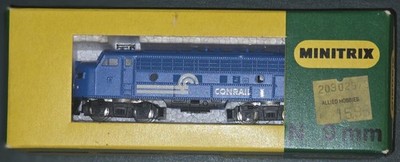 Minitrix N Scale Conrail F7 A Dummy Locomotive Non Powered Vintage Boxed 2979