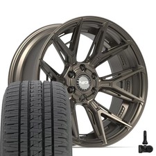 4p40 Bronze 22x10 Wheels Bridgestone Tires Tpms Set 6 Lug Fits Chevy Gmc