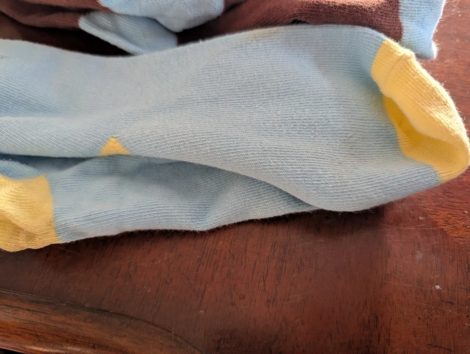 Brownie Socks GSA Girl Scouts Uniform 2 Pair Blue And Brown - Image 3 of 4