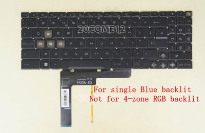 New for MSI Cyborg 15 A12V A12VE A12VF A13V A13VE A13VF keyboard Blue backlit UK