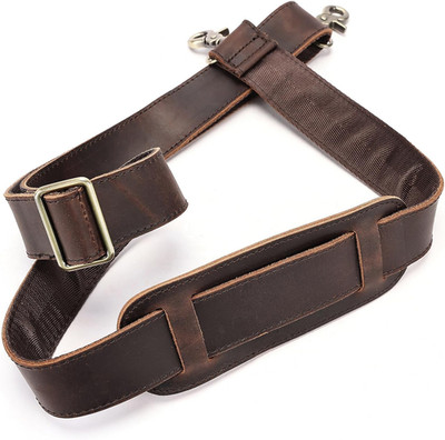 Genuine Leather Bag Strap Replacement Shoulder Strap Adjustable with Padded for