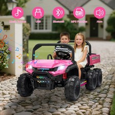 24V Kids Ride On Toys Dump Truck 2 Seater Battery Powered 4WD 6-Wheel Xmas Gift