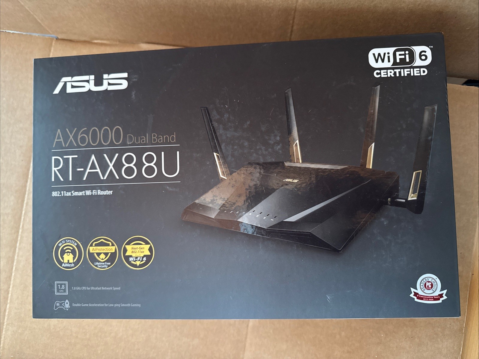 ASUS RT-AX88U AX6000 4804 Mbps Dual-Band Gigabit Router - Bl