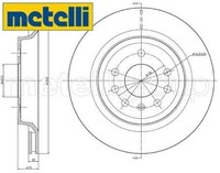 2X Bremsscheibe Metelli 23-0682C 2 Bremsscheiben Hinterachse Hinten