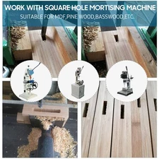 7-7pcs Square Hole Drill Bit Woodworking Hole Saw Mortising Chisel Steel BBDV