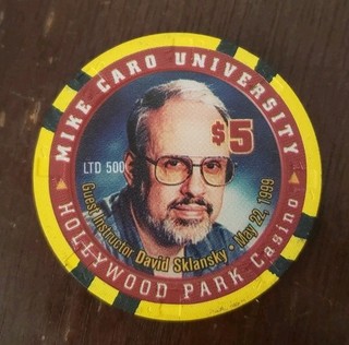 $5 Hollywood Park California Mike Caro University 1999 Casino Chip