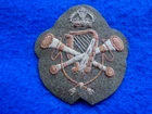 GENUINE WWI BRITISH ARMY BANDSMANS SERVICE DRESS WOVEN KHAKI BADGE, KC