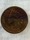 1859 1C Indian Cent Mostly Very Fine Details and Tone Partial LIBERTY small ding