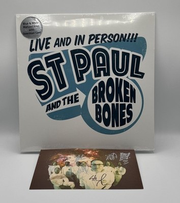 St. Paul & the Broken Bones Live And In Person Blue & White Marble Vinyl Sealed