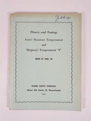 Theory And Tuning: Aron's Meantone Temperment And Marpurg's Temperment ''I'' 1969