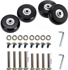 50 X 18Mm Set of 4 Luggage Suitcase Replacement Wheels, Rubber Swivel Caster Whe
