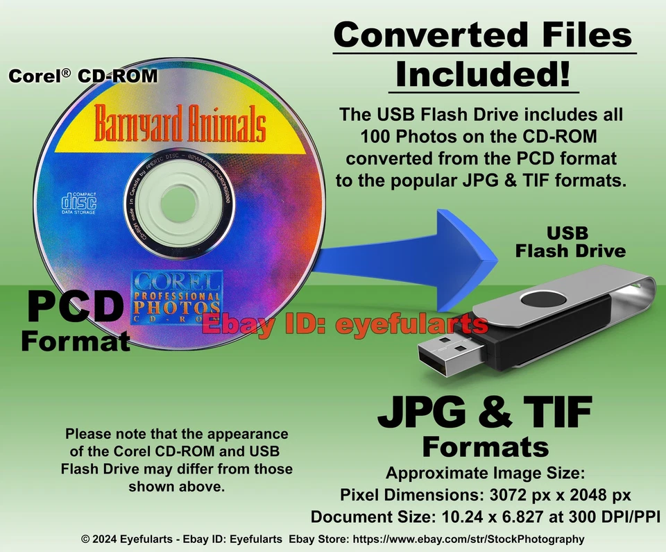 Barnyard Animals Corel Royalty-Free Stock Photo CD-ROM Disk & USB - Image 3 of 4