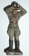 Lineol Figur Soldat mit Fernglas und Kartentasche 7,5 cm Serie ähnlich Elastolin