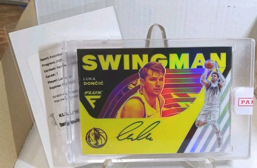2020-21 Panini Flux Swing Man Signatures  Luka Dončić #SM-7 SILVER PRIZM AUTO