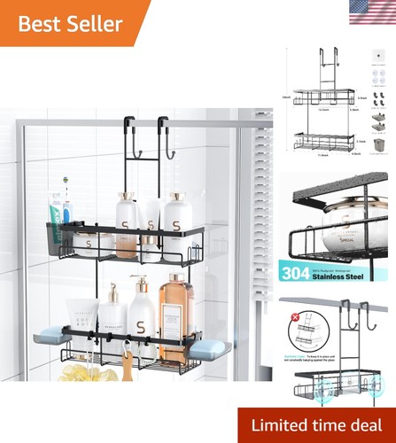 Hanging Shower Caddy Shower Rack Over the Doors for Bathroom Shower Organizer