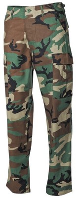 MFH US Kampfhose Einsatzhose BDU Rip Stop Woodland
