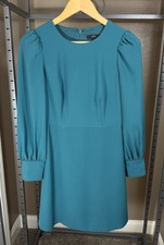 J. Crew Jade Green Long-Sleeve Shift Career Casual Dress in Size 0