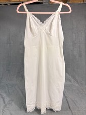 Vtg Shadowline Y2K Style Babydoll Slip Dress Lace Trim Nightgown Nylon Fairy 34