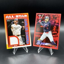Carlos Correa /50 Red Hot Foil + Game Used Relic /150 Twins