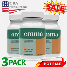3 Pack Emma Relief Supplement Keto for Gut Bloating - 60 Capsules