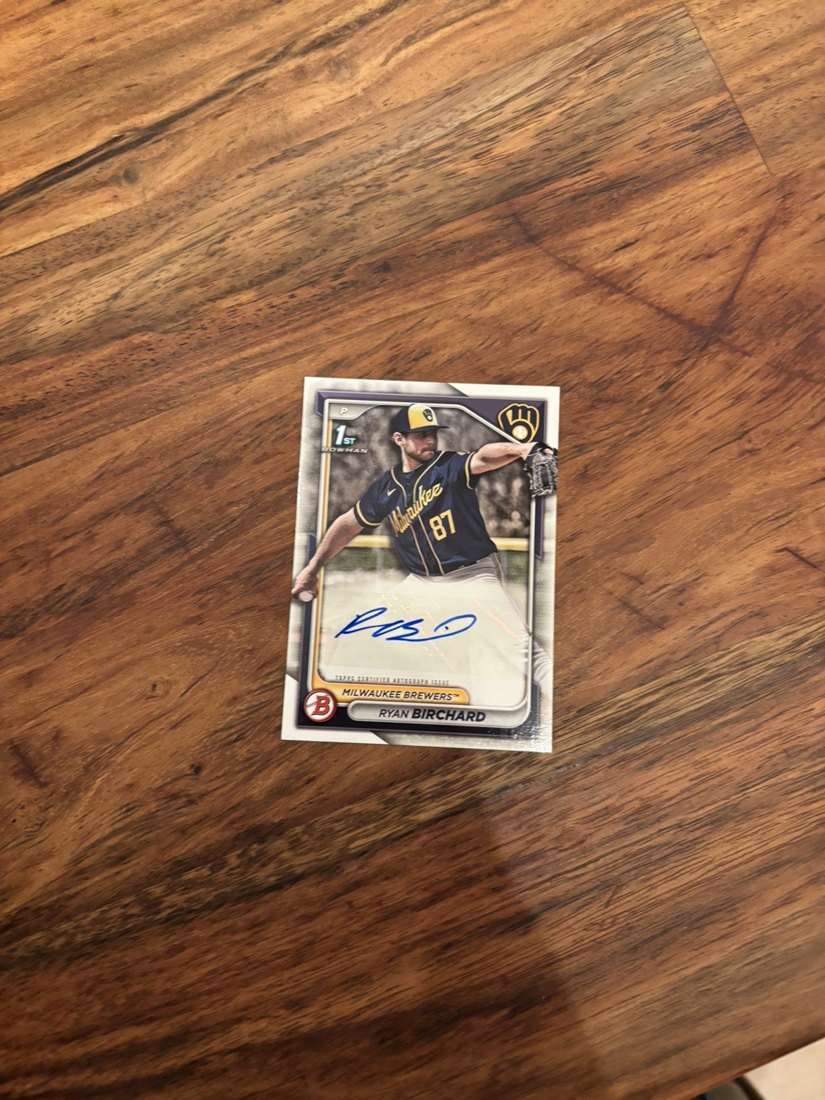 2024 Bowman - RYAN BIRCHARD - 1st Bowman Paper Auto - BREWERS Baseball