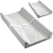 Vegan Leather Baby Changing Pad with Replaceable Cover, Waterproof  Wipeable...