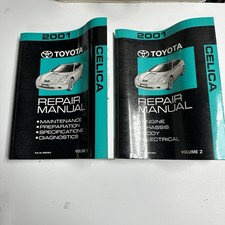 2001 Toyota Celica Repair Manual Volume 1 Volume 2 Oem Factory Service Book Set