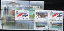 EXHIBITIONS- NETH ANTILLES-2004 -Singapore set of 4 + s/s MNH   sg cat £21.60