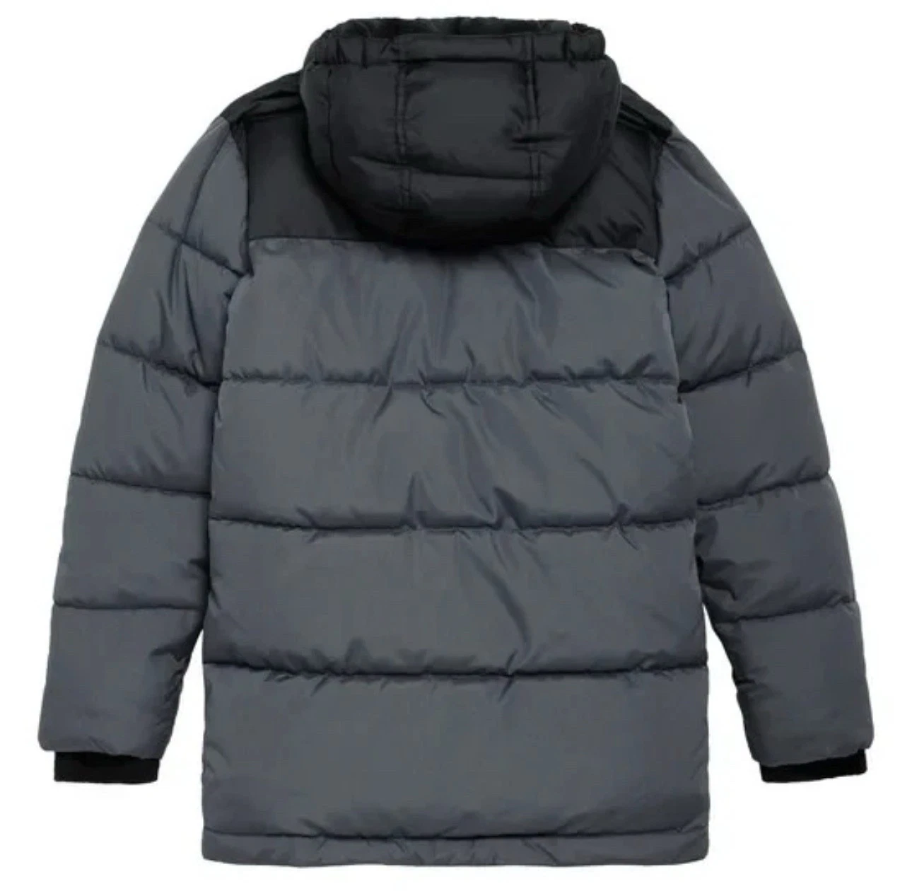 Lands' End Boy’s Colorblock Hooded Puffer Jacket Insulated Zip Pockets XL 18/20 - product detail image 3