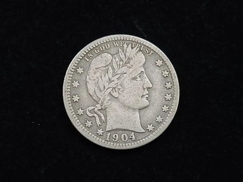1904 Barber Silver Quarter Very Fine 100322