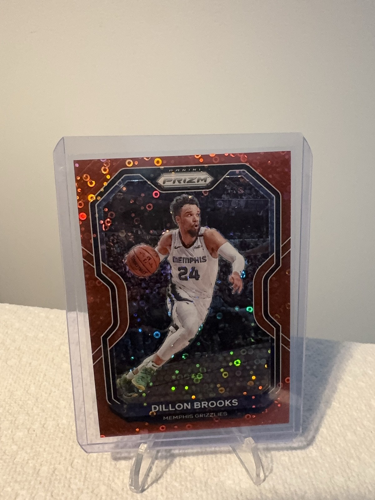 Dillon Brooks 2020-21 Panini Prizm Red Sparkle Prizm /125 #70 Grizzlies