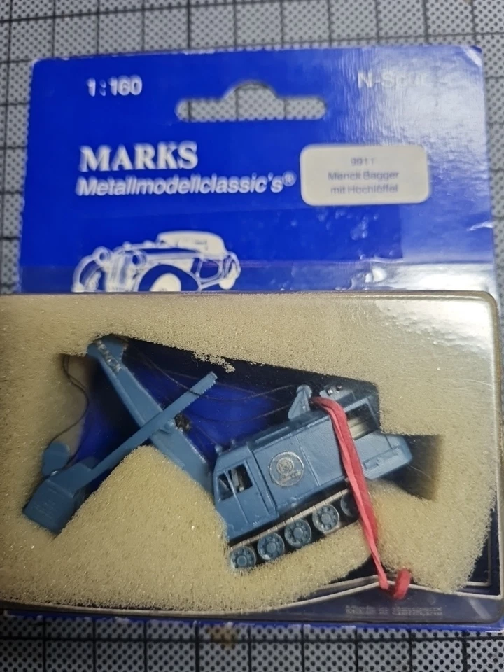 Marks Metallmodellclassics Menk Bagger mit Hochlöffel Spur N 1:160