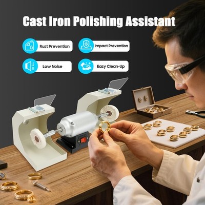 Dental Polishing Polish Lathe Machine Grinder Lab Equipment Polisher 550W