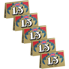 JOB Gold 1.5 Rolling Paper 1 1/2 Size Classic Cigarette Papers (5 Booklets!)
