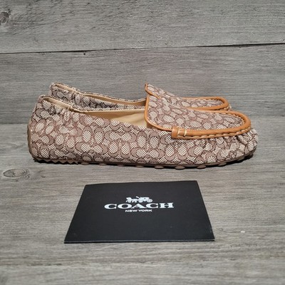 Coach Women's Size 8 C Ronnie Loafer Cocoa Jacquard Brown Shoes | eBay