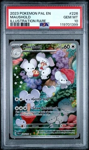 2023 POKEMON PAL EN-PALDEA EVOLVED ILLUSTRATION RARE #226 MAUSHOLD PSA 10