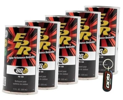 5 Cans of New BG EPR Engine Performance Restoration 109 With MotorGod Key Chain 