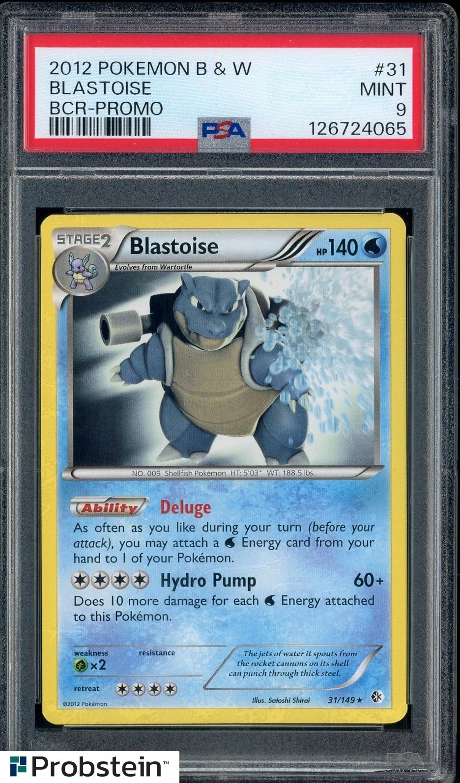 2012 Pokemon B&W BCR Promo #31 Blastoise PSA 9 MINT