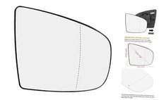 Car Rear View Mirror Glass Replacement with Backing Plate Heated Right