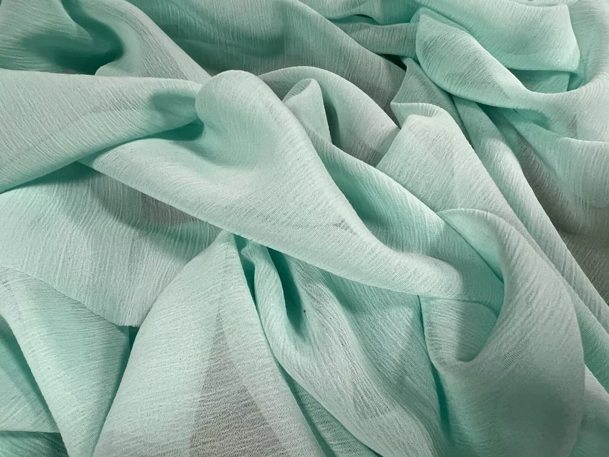 Mint green chiffon sale material