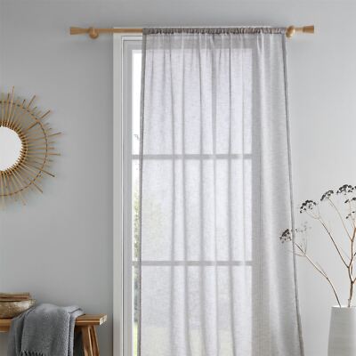 Voile Netz Gardine Flächenvorhang 100% recyceltes Polyester Kayla von Drift in grau