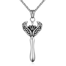 Lau-Fashion Halskette Edelstahl mit Schwert F...