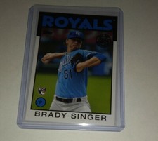 2021 TOPPS SERIES 1 BRADY SINGER RC 1986 TOPPS 35TH ANNIVERSARY ROYALS