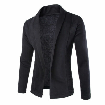 Herren Strickjacke Pullover Jacke Mantel Top V-Ausschnitt Blazer Suit Langärmlig