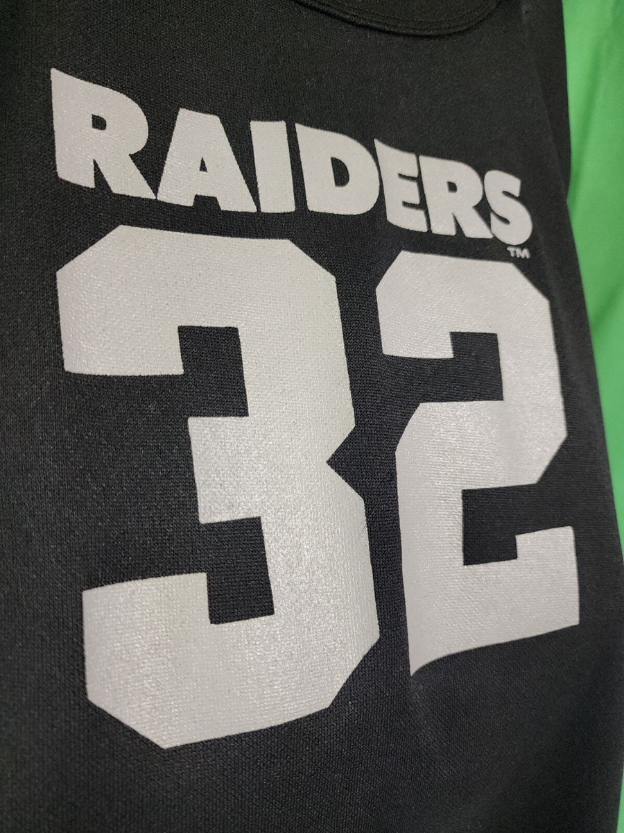 RAIDERS MARCUS ALLEN 32 シャツ Vintage Marcus Allen #32 Los Angeles Raiders 3/4 Sleeve Shirt Sz