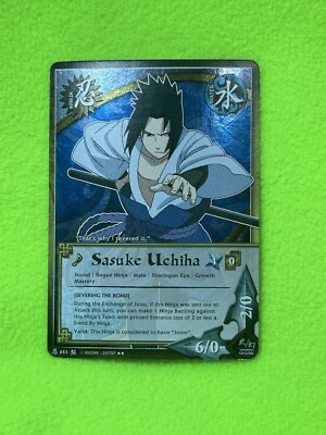 Naruto TCG Trading Card Game SASUKE UCHIHA 653 Foil Text Rare First Ed