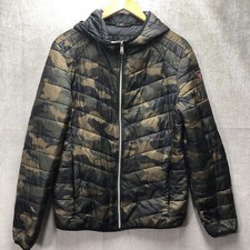 Guess Women Jacket Size Large Camouflage Full Zip Pockets Lightweight