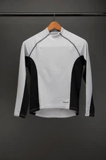 SUGOI - Gray Black  Athletic Long Sleeve Top XS / Hiking Biking Jogging Y2K