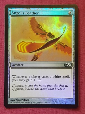 Magic The Gathering 2010 CORE SET M10 FOIL ANGEL'S FEATHER artifact card MTG